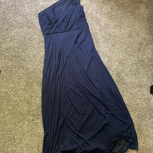 David's Bridal Dresses & Skirts - David's Bridal Midnight Blue One-Shoulder Gown